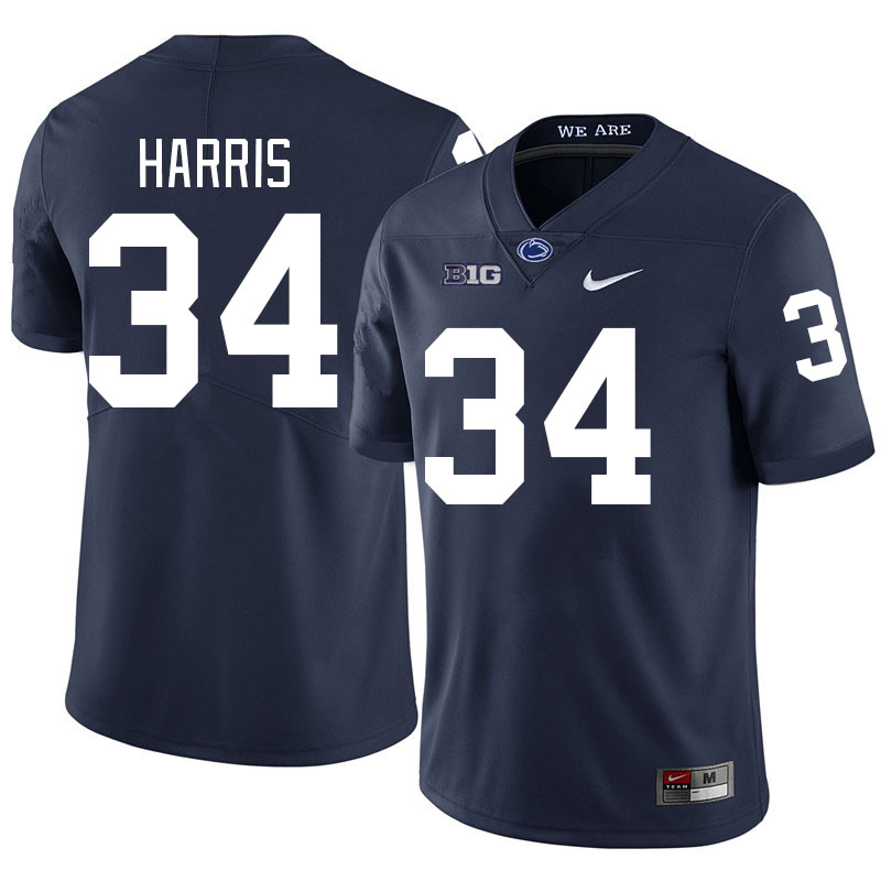 Penn State Nittany Lions #34 Franco Harris College Football Jerseys Stitched Sale-Navy